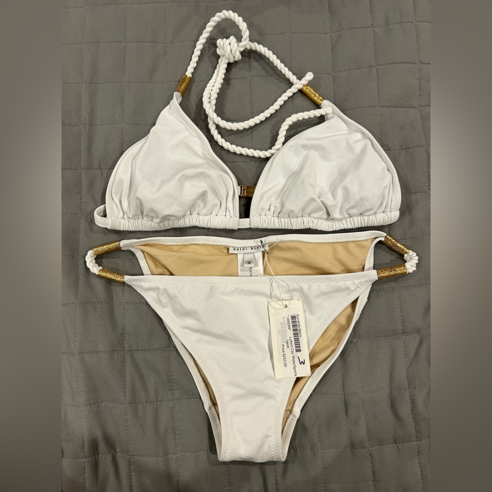 Heidi Klein TRIANGLE ROPE BIKINI TOP AND TRIANGLE BOTTOM SET